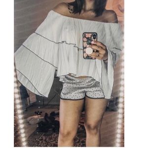 White off shoulder top